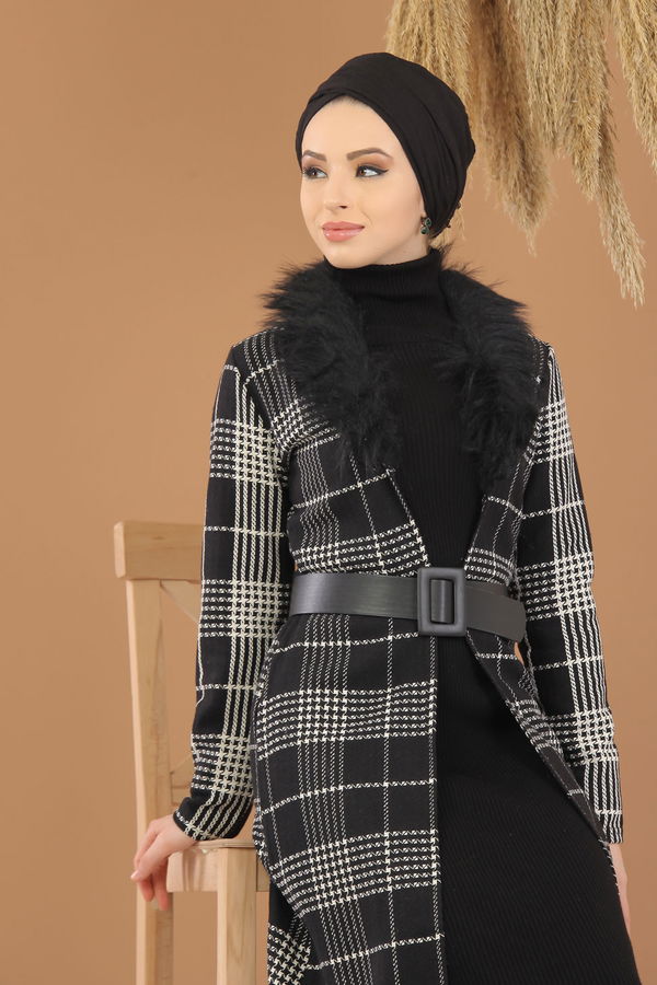 Kürk Detay Kap Siyah - 8228 Siyah - 8228 SİYAH