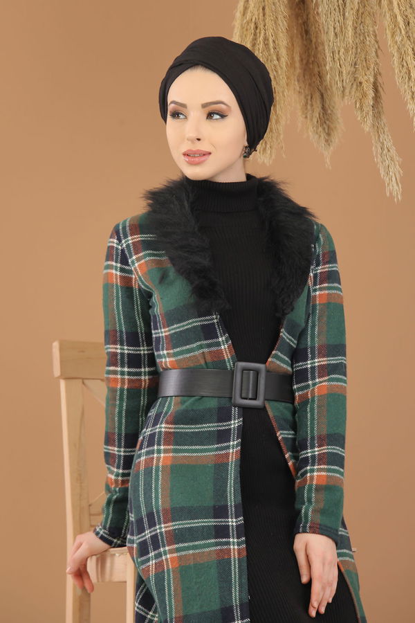 Kürk Detay Kap Taba Siyah - 8228