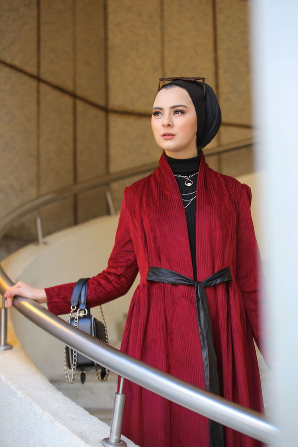Kadife Ceket Haki  Bordo - 1316 BORDO