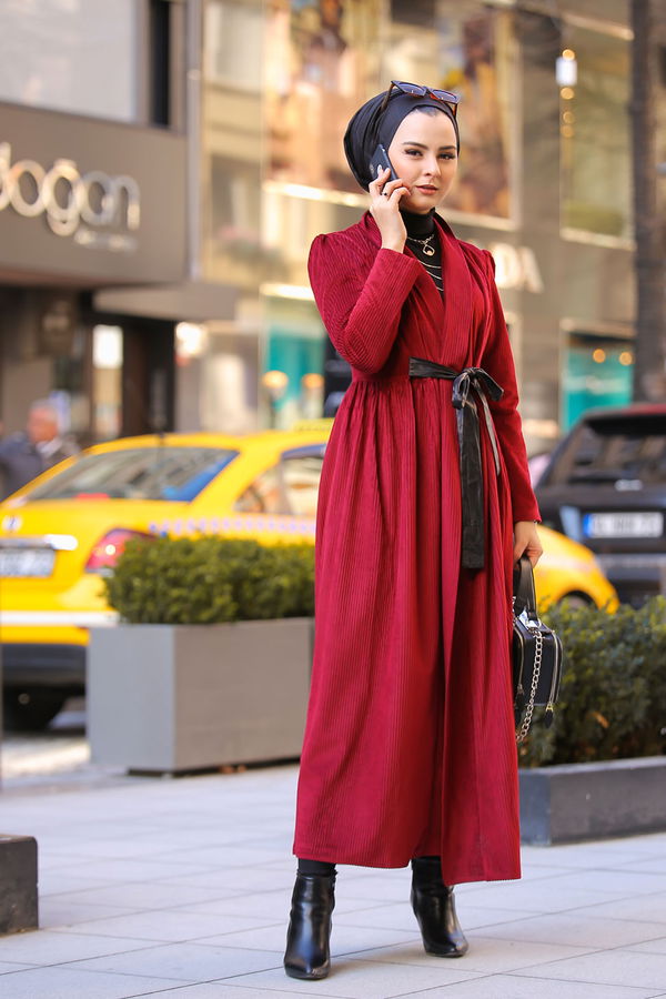 Kadife Ceket Haki  Bordo - 1316 BORDO