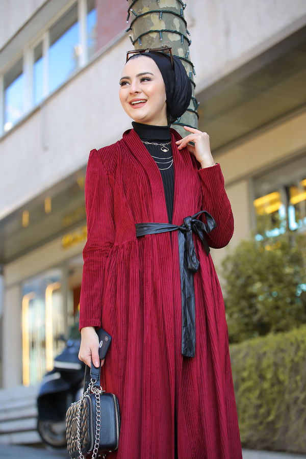 Kadife Ceket Haki  Bordo - 1316 BORDO