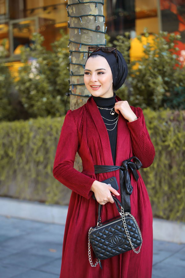 Kadife Ceket Haki  Bordo - 1316 BORDO