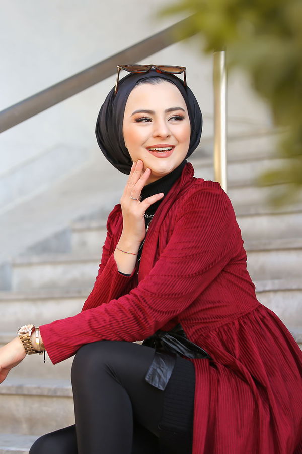 Kadife Ceket Haki  Bordo - 1316 BORDO