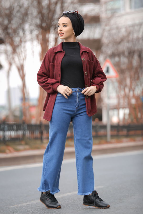 Bol Paça Kot Pantolon Mavi - 8306 Mavi - 8306