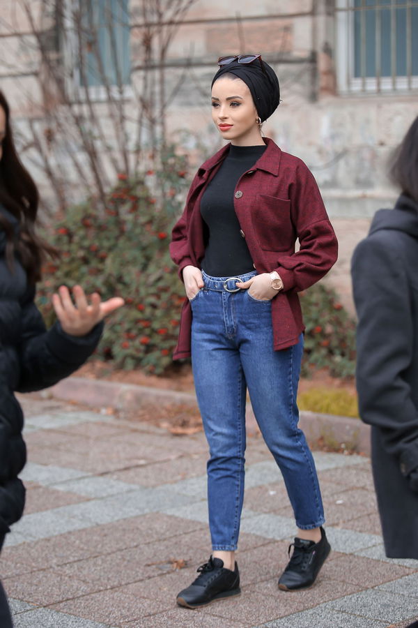 Kemer Detay Kot Pantolon Mavi - 8305 Mavi - 8305
