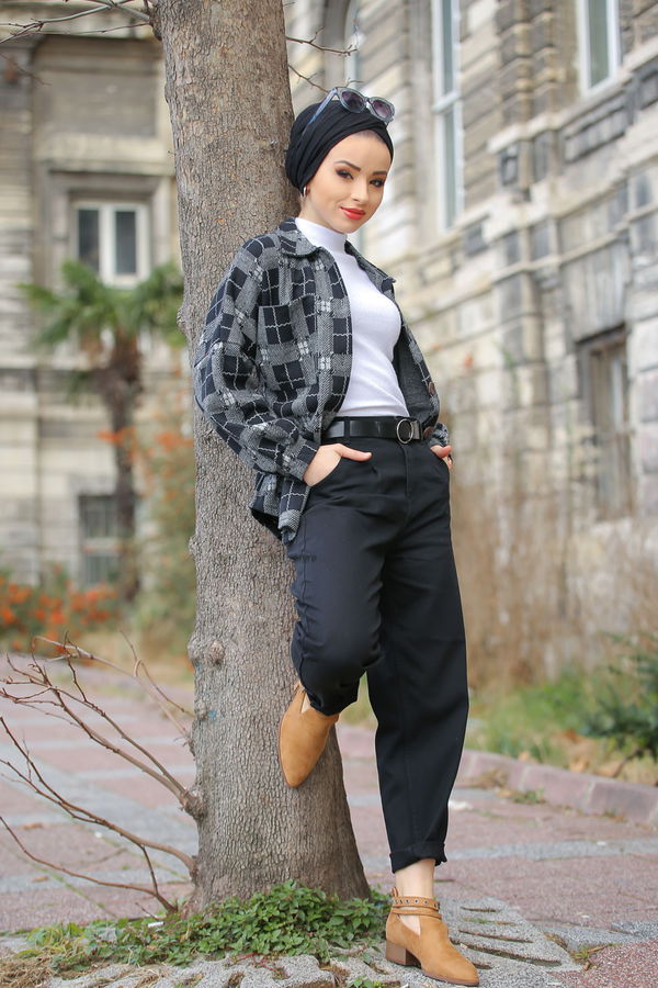 Bol Kot Pantolon Siyah - 8304 Siyah - 8304