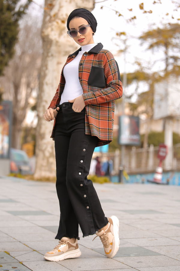 Bol Paça Kot Pantolon Siyah - 8298 Siyah - 8298