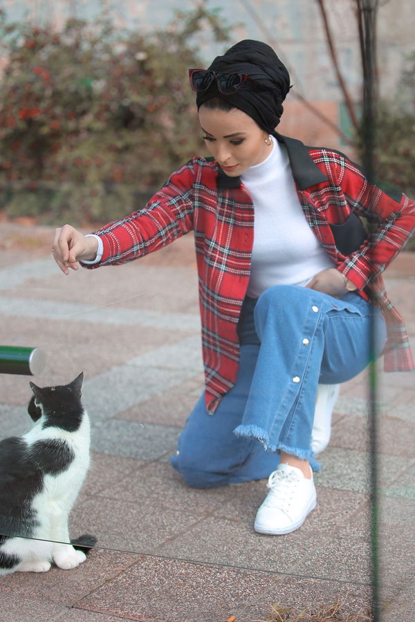 Bol Paça Kot Pantolon Mavi - 8298 Mavi - 8298 MAVİ