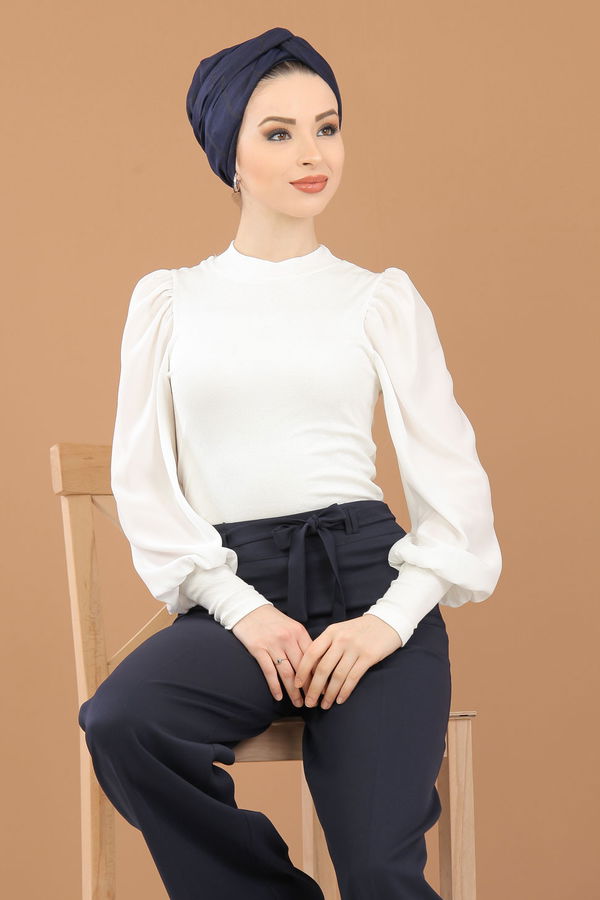Kuşaklı Pantolon Lacivert - 6575 Lacivert - 6575 LACİVERT