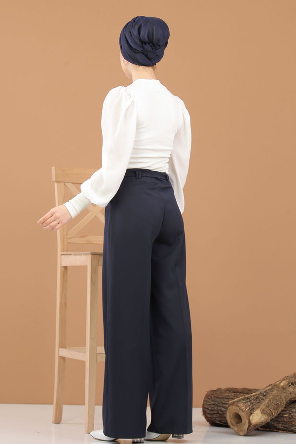 Kuşaklı Pantolon Lacivert - 6575 Lacivert - 6575 LACİVERT