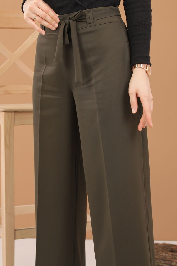 Kuşaklı Pantolon Haki - 6575 Haki - 6575