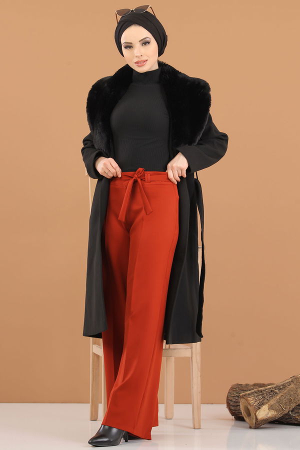 Kuşaklı Pantolon Kiremit - 6575 Kiremit - 6575