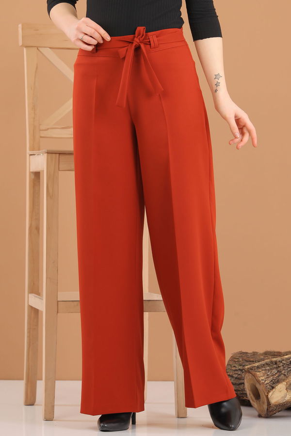 Kuşaklı Pantolon Kiremit - 6575 Kiremit - 6575