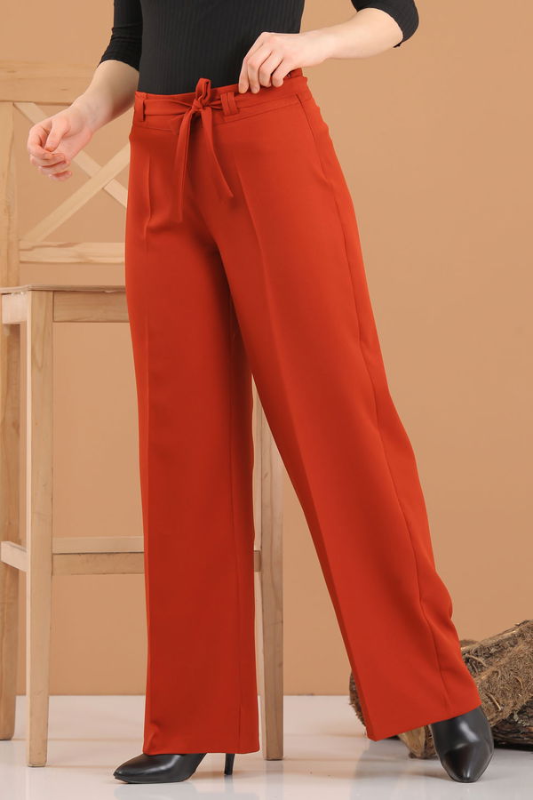 Kuşaklı Pantolon Kiremit - 6575 Kiremit - 6575