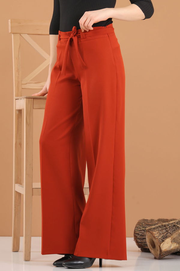 Kuşaklı Pantolon Kiremit - 6575 Kiremit - 6575