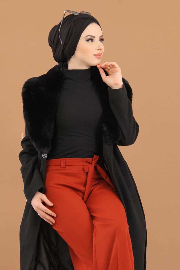 Kuşaklı Pantolon Kiremit - 6575 Kiremit - 6575