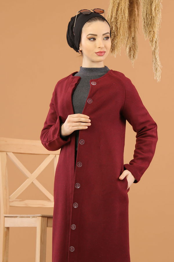 8341 DÜGMELİ KAP Bordo - 8341 BORDO