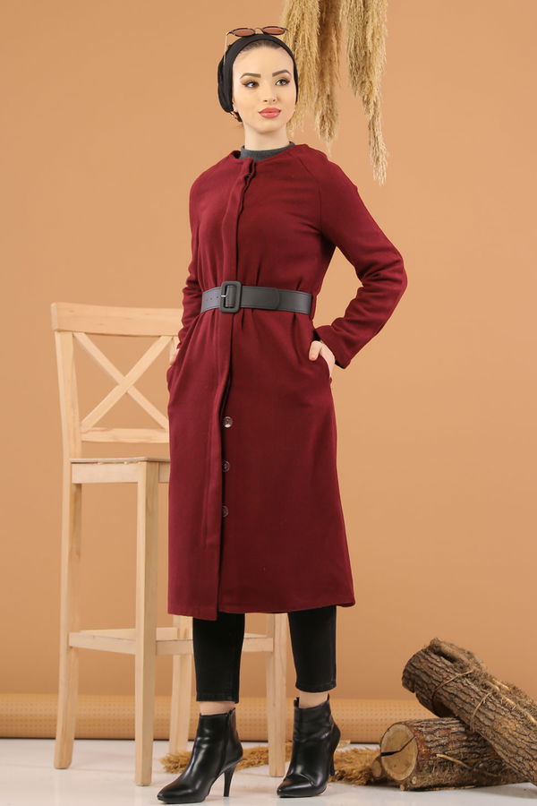 8341 DÜGMELİ KAP Bordo - 8341 BORDO