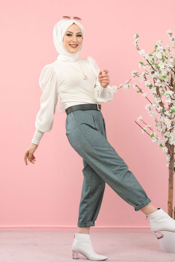 3012 PANTOLON Yeşil - 3012 YEŞİL