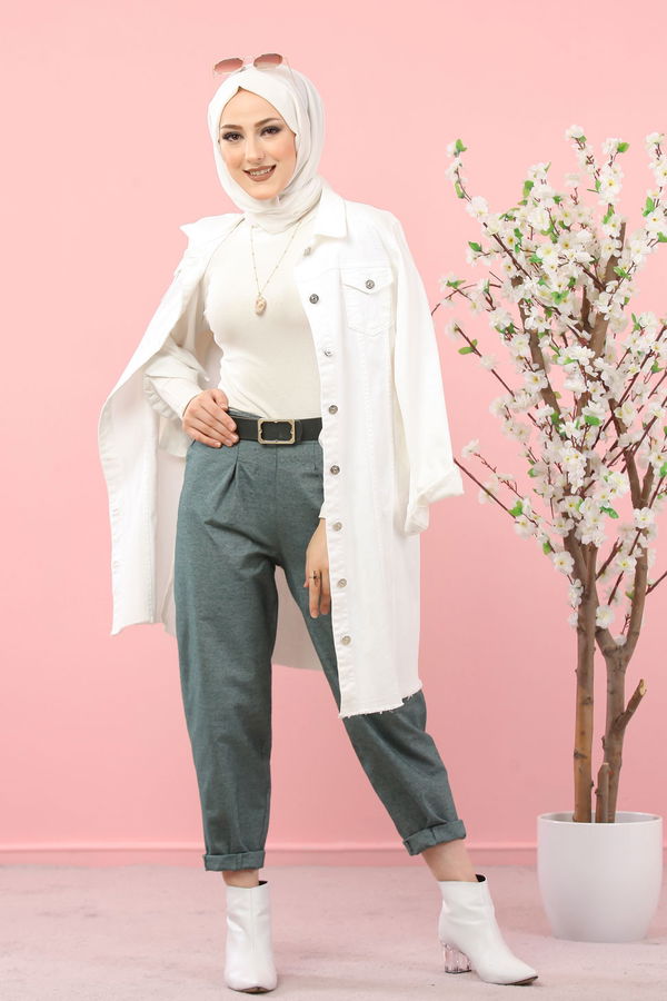 3012 PANTOLON Yeşil - 3012 YEŞİL