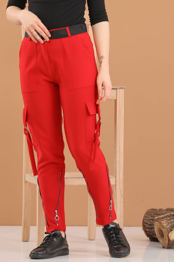 8380 KARGO PANTOLON Kırmızı - 8380