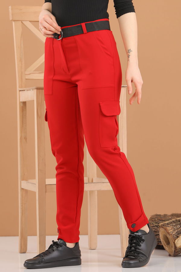 8378 KARGO PANTOLON Kırmızı - 8378 Kırmızı
