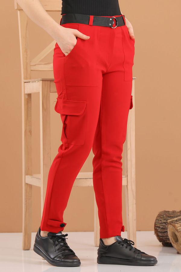 8378 KARGO PANTOLON Kırmızı - 8378 Kırmızı