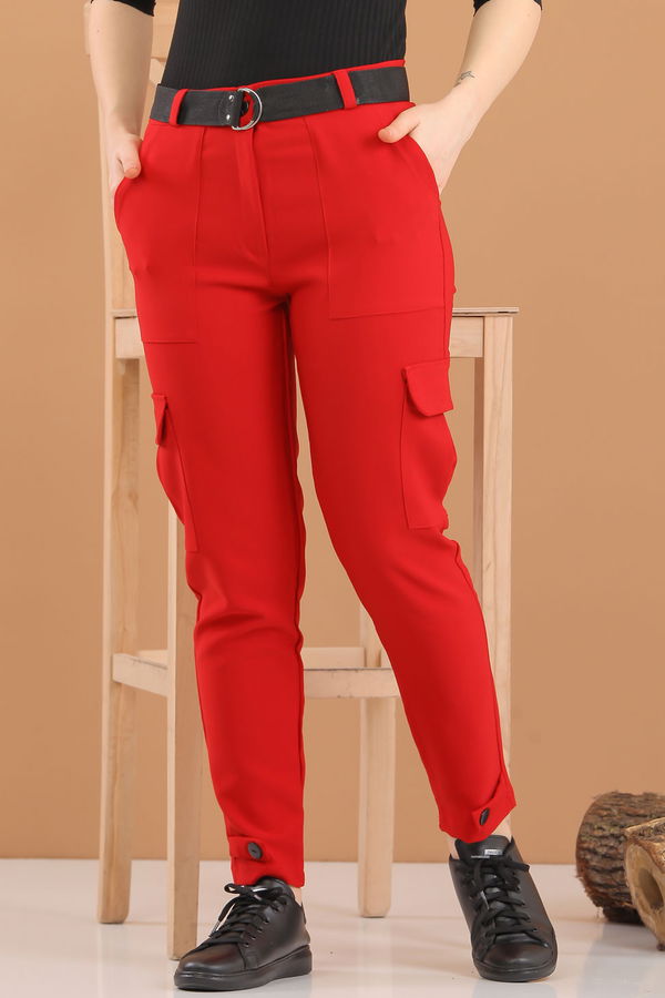 8378 KARGO PANTOLON Kırmızı - 8378 Kırmızı
