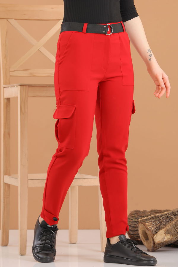 8378 KARGO PANTOLON Kırmızı - 8378 Kırmızı