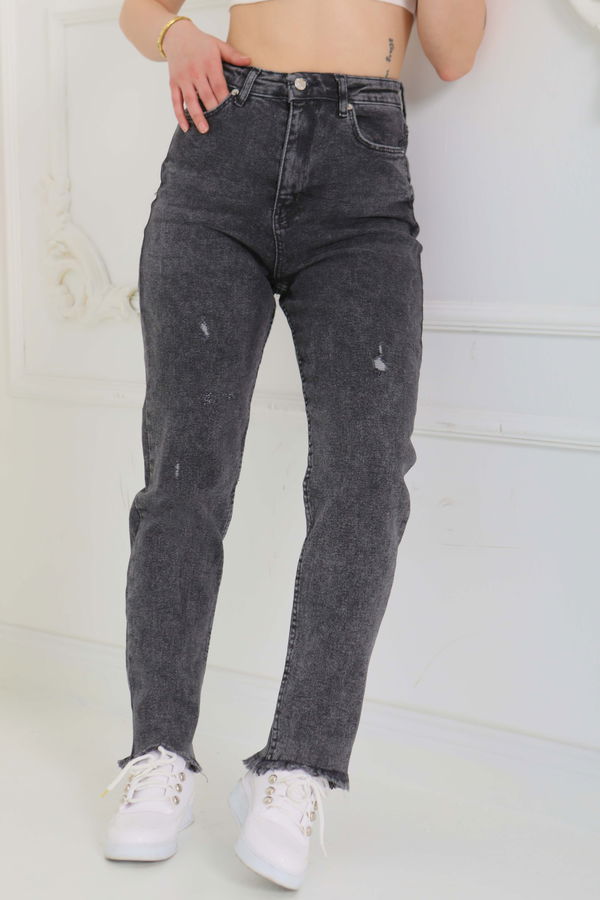 Püsküllü Kot Pantolon - 26856