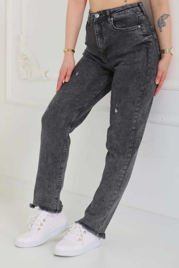 Püsküllü Kot Pantolon - 26856