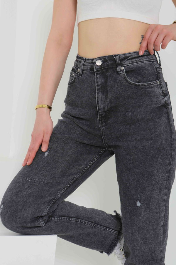 Püsküllü Kot Pantolon - 26856