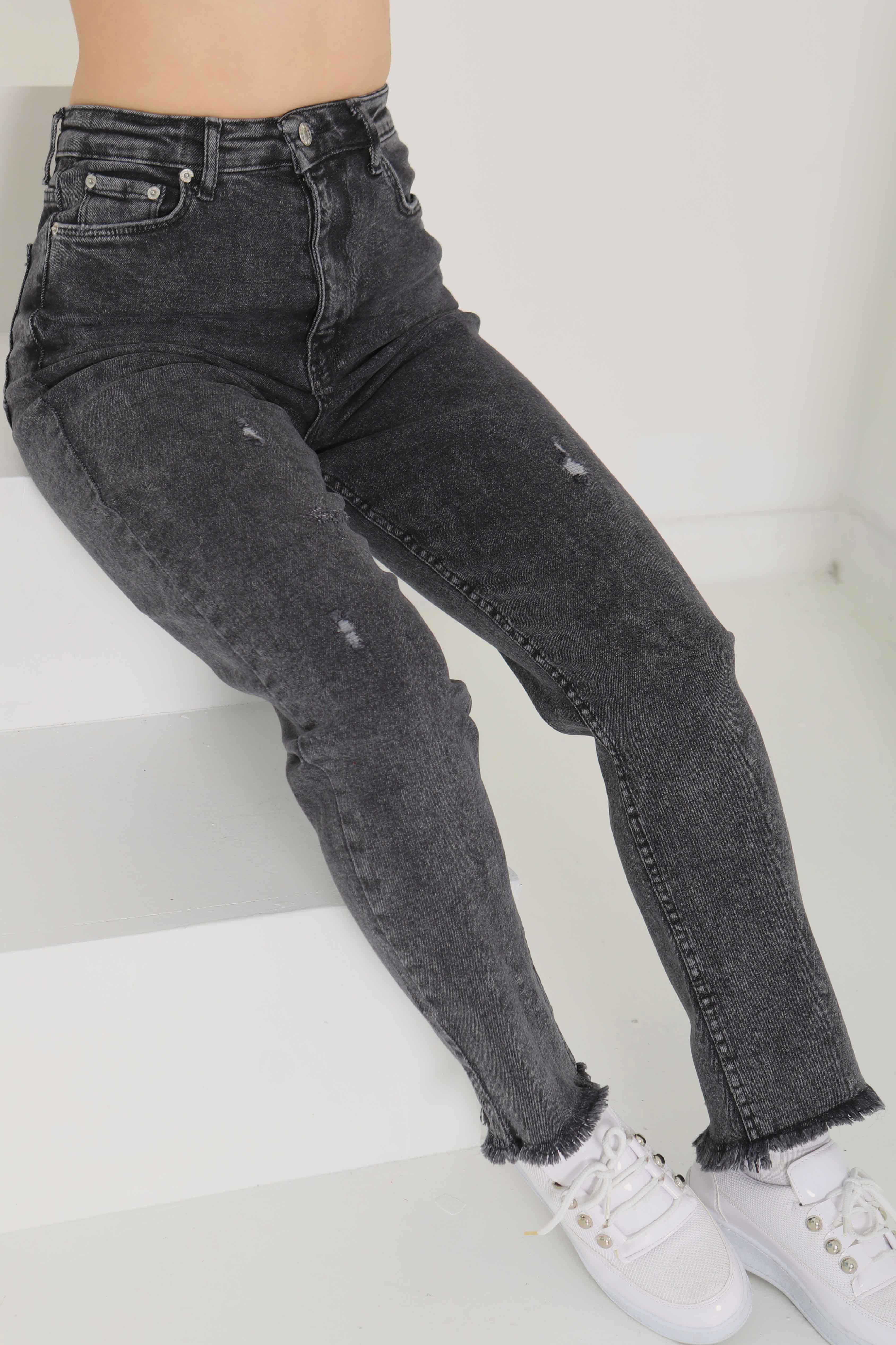 Püsküllü Kot Pantolon - 26856