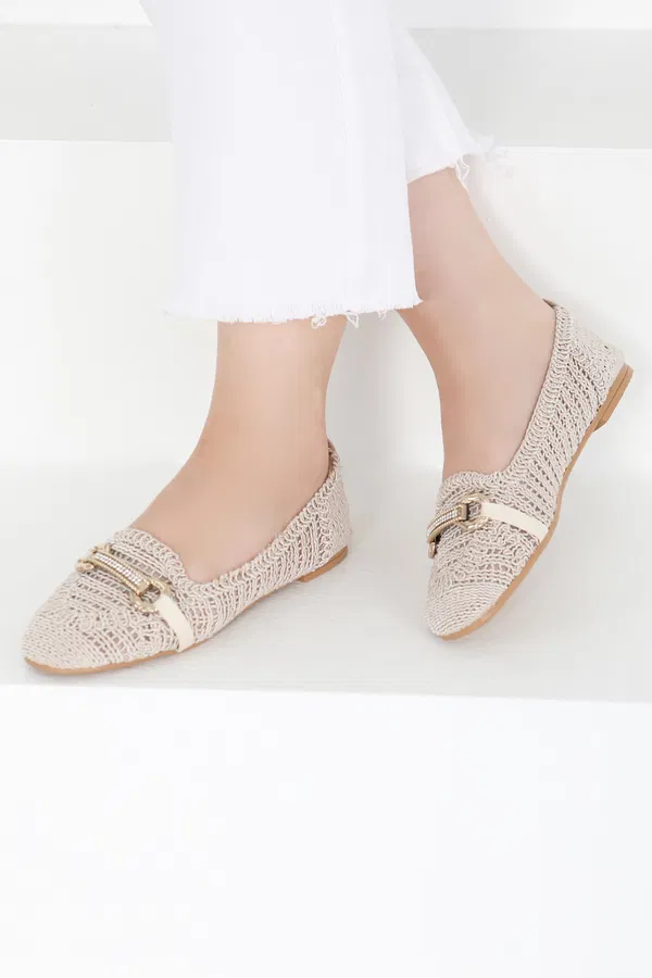 Triko Tokalı Babet - 27414 BEJ