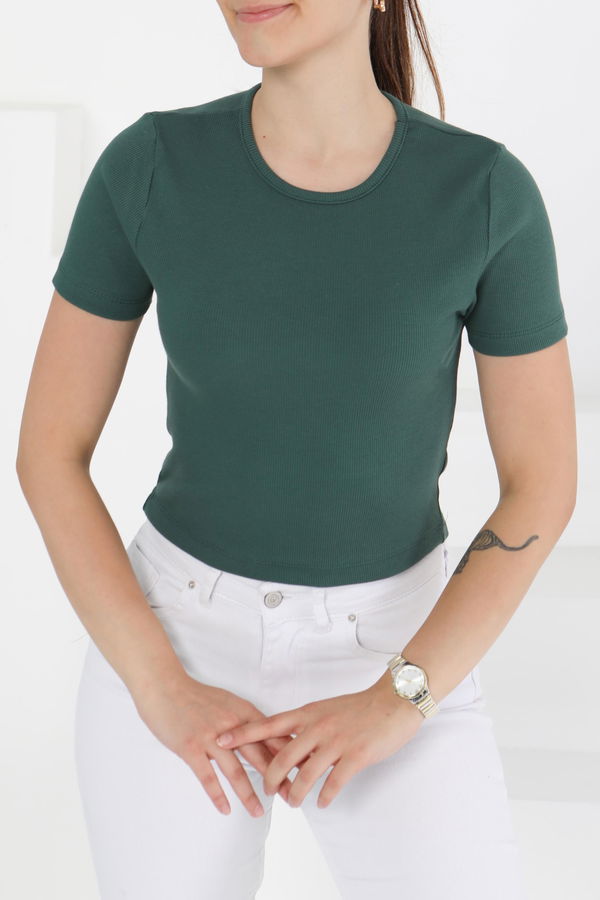 Kısa Kollu Body - 27418 YEŞİL