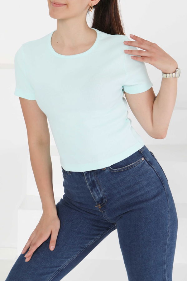 Kısa Kollu Body - 27418 YEŞİL