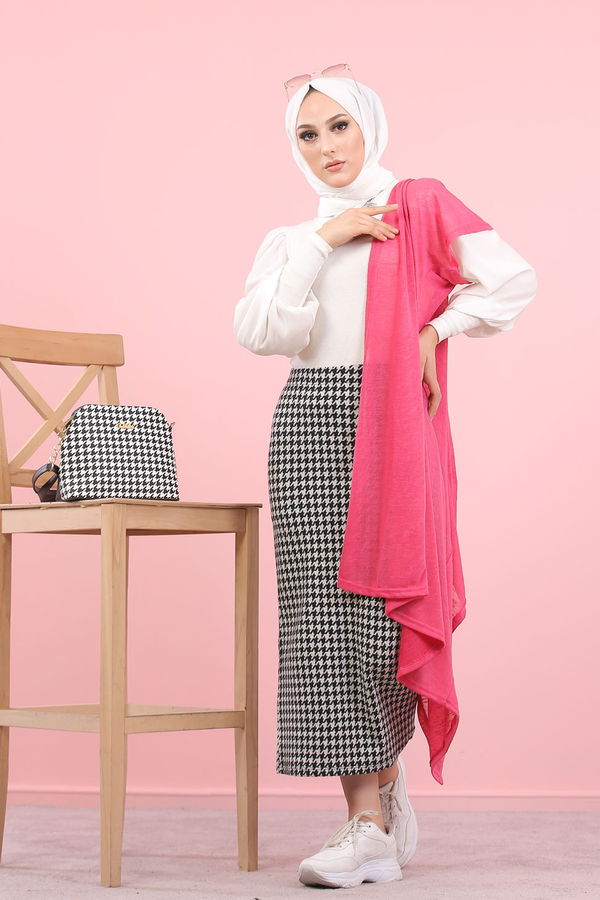 Yelek Etek Kombin Pembe - 8313 Pembe - 8313