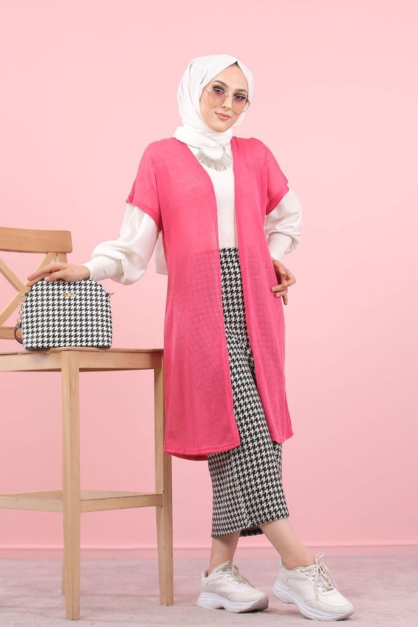 Yelek Etek Kombin Pembe - 8313 Pembe - 8313