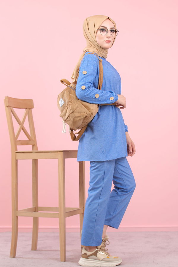 8356 TUNIK PANTOLON Mavi - 8356 MAVİ
