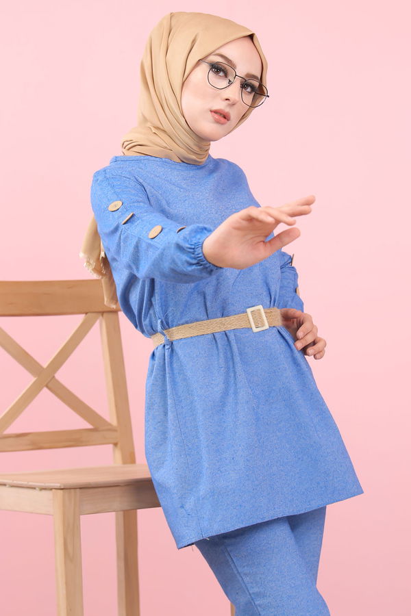 8356 TUNIK PANTOLON Mavi - 8356 MAVİ