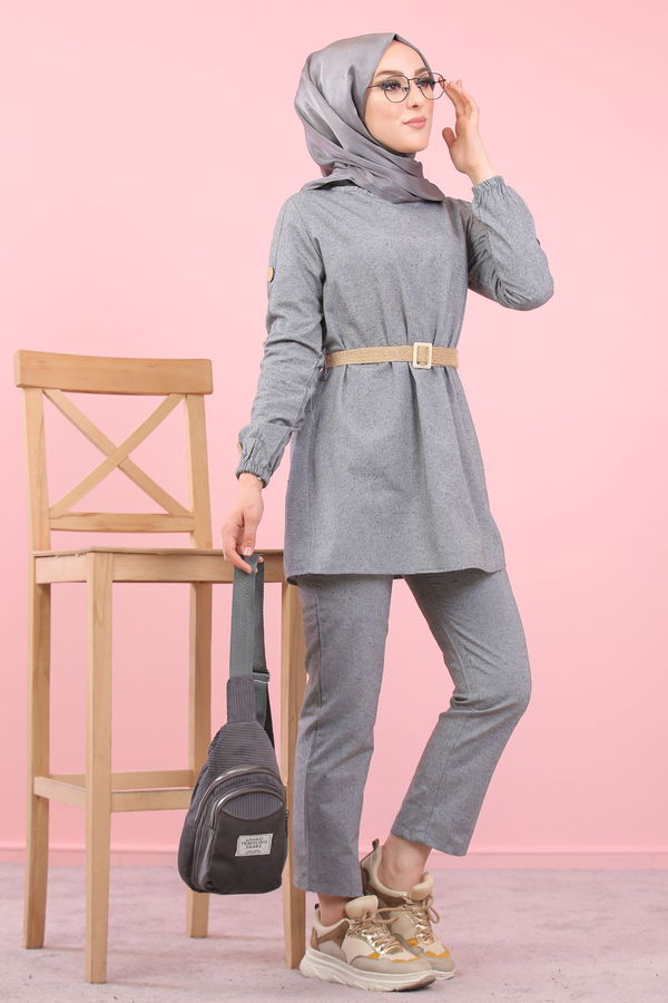 8356 TUNIK PANTOLON Gri - 8356