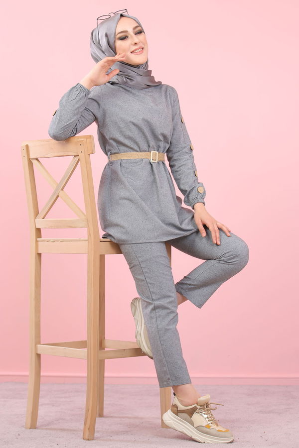 8356 TUNIK PANTOLON Gri - 8356