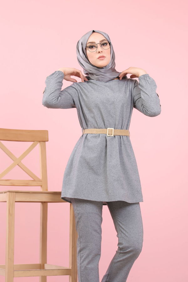 8356 TUNIK PANTOLON Gri - 8356