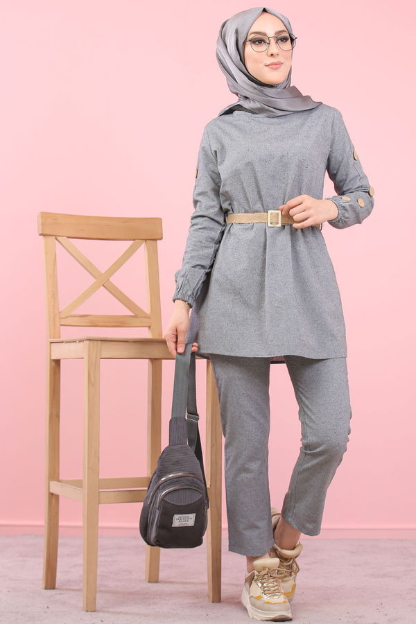 8356 TUNIK PANTOLON Gri - 8356