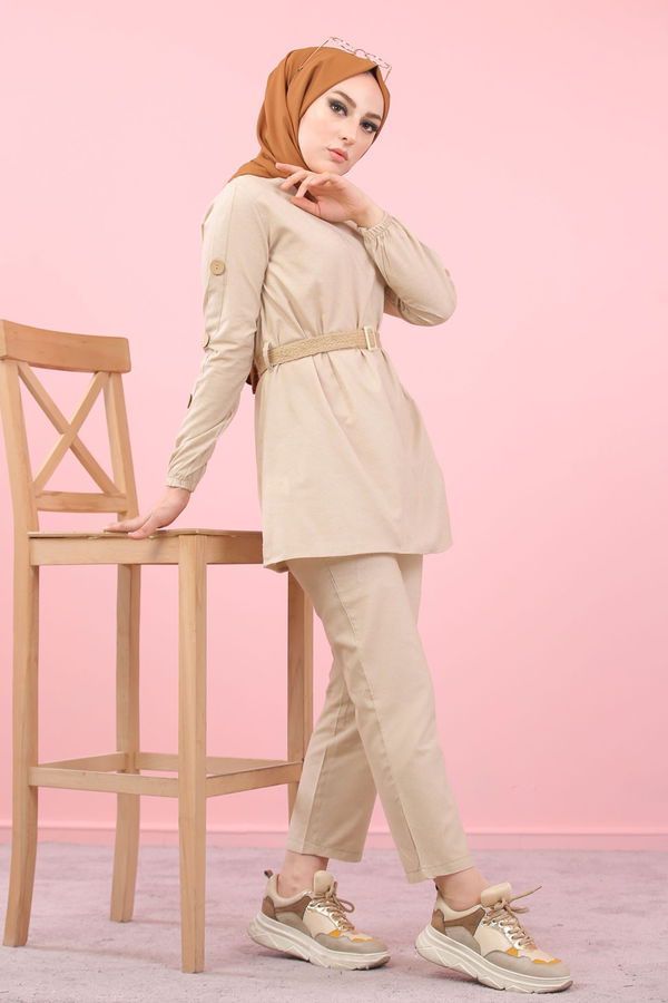 8356 TUNIK PANTOLON Bej - 8356 BEJ