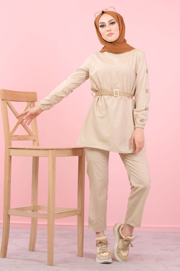8356 TUNIK PANTOLON Bej - 8356 BEJ