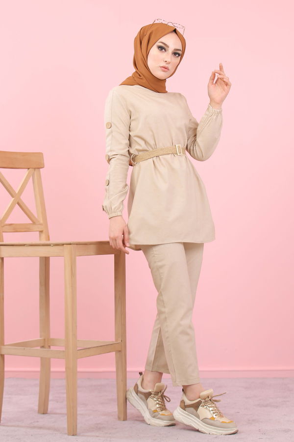 8356 TUNIK PANTOLON Bej - 8356 BEJ
