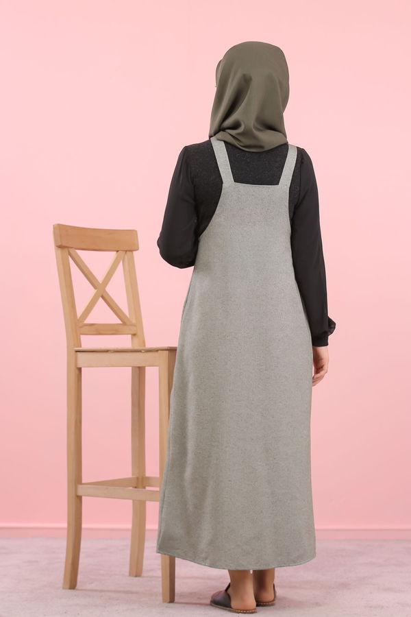 3006 Askılı Elbise Haki - 3006