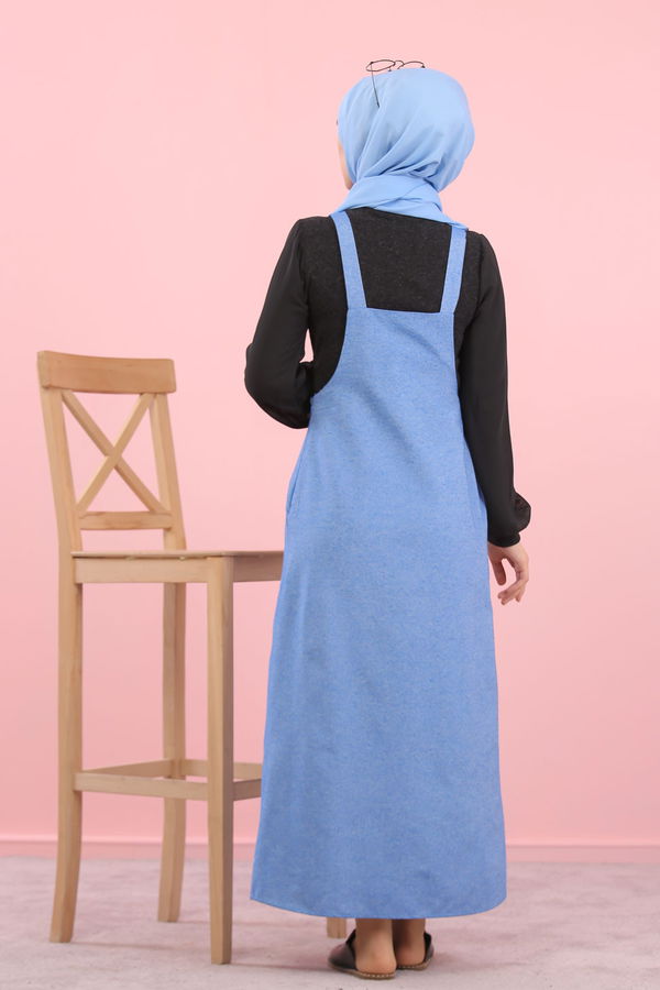 3006 Askılı Elbise Mavi - 3006