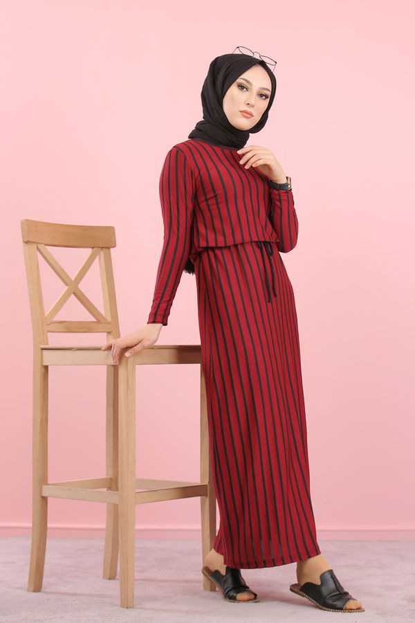 5254 ELBİSE Bordo - 5254